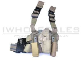 ACM Leg Holster 17 Series with Two Pouches (Hard - Tan)