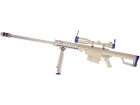 Barrett M82A1 Electric AEG Sniper Rifle with Hunter Scope and Bipod (Snow Wolf - Tan - SW-02A)