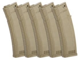 Ares M4 AMAG AEG Magazine (5pcs Box Set - 170 Rounds - Tan - MAG-B-024-DE)