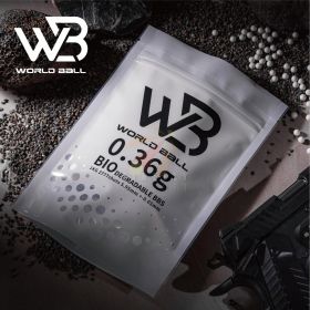 World Ball High Precision 6mm BB Pellets - 0.36g - White - 1 Kilo - BIO